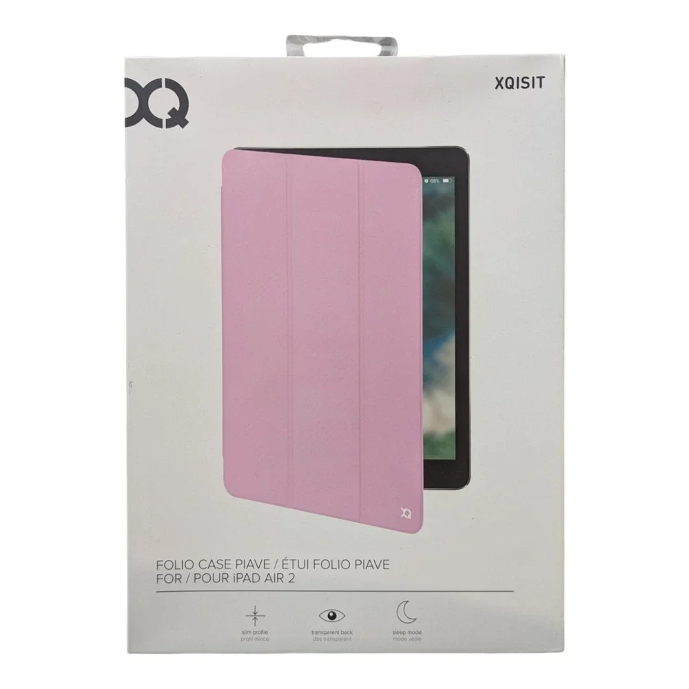 F2. Xqisit Folio Case For Apple iPad Air 2 - Pink/Transparent Back